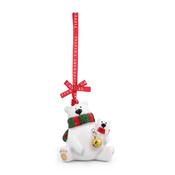 Porcelain Polar Bear Christmas Decoration image