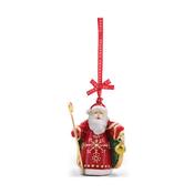 Porcelain Santa with Staff Christmas Decoration image