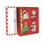 Set of 4 Porcelain Christmas Decorations image