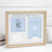 4×6 Petit Cheri Hand Print and Photo Frame Blue image