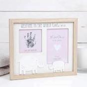4×6 Petit Cheri Hand Print and Photo Frame Pink image