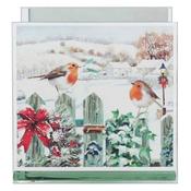 Christmas Robins Tealight Holder image