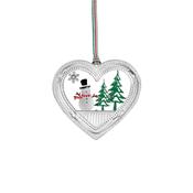 Snowman in Heart Hanging Decoration image