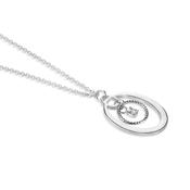 Dew Drop Oval Pendant with Clear Stone image
