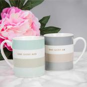 By Appointment Double Mug Set One Lucky Mr and Mrs image