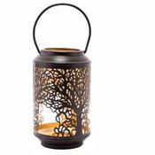 Tree Cutout Black Lantern 10x18cm image