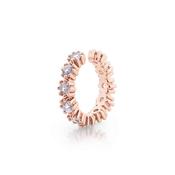 Romi Rose Gold Daisy &amp; Zig Zag Cuff Earring Set image