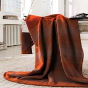 Biederlack Stripe Red Cotton Blanket 150 x 200cm image