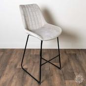 Sofia Velvet Grey Bar Stool image