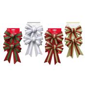 Glitter Bow with Stripe 2 Pack Medium – 4 Colours image