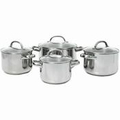 Prestige Stainless Steel 4 Piece Stockpot Set