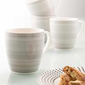 Spots And Dots 4 Mugs Set Black image