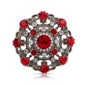 Brooch with Ruby Coloured Stones image