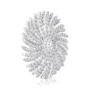 Sunburst Brooch with Clear Stones image