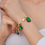 Green Cabochon Bracelet image