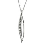 Long Leaf Half Crystal Necklace image