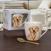 Mans Best Friend Golden Labrador China Mug image
