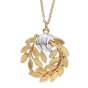 Gold and Silver Plated Leaf Pendant image