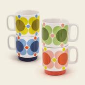 OK Set of 4 Stacking Mugs Atomic Flower image