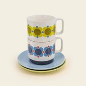 OK 2 Cappuccino Cup and Saucer Atomic Flower image