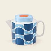 OK Teapot Block Flower Navy image