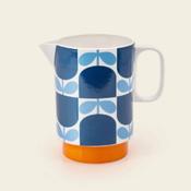 OK Pitcher Jug Block Flower Navy image