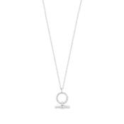 Cz Set Circle and Bar Pendant Silver image