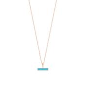 Turquoise Bar Pendant Rose Gold image