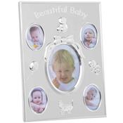 Beautiful Baby Silver Plated Multi Frame 23x18cm image