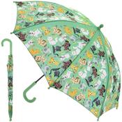Cats and Dogs Green Childrens Umbrella D75cm image