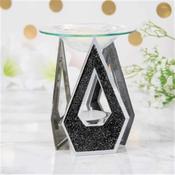 Wax or Oil Glass Burner in Black Glitter image