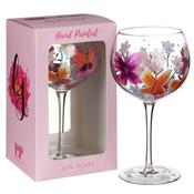 Butterflies Hand Painted Gin Glass image