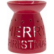 Red Merry Christmas Oil Burner 12x12x15cm image