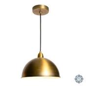 Industrial Dome Pendant Light Antique Brass 25Cm image