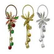 Nutbell Door Hanger with Poinsettia 30cm 3 Asstd image