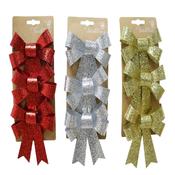 3pc Luxury Glitter Bow Set 3 Assorted Colours image