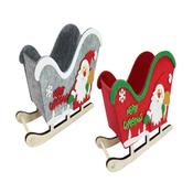 Felt Christmas Sleigh 2 Assorted 22x14cm image