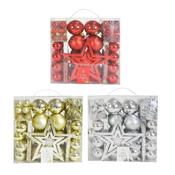 83 Piece Mega Pack of Baubles 3 Assorted Pack Col image