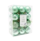 24 Pack 40mm Mint Green Baubles image
