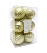 12 Pack 60mm Champagne Baubles image
