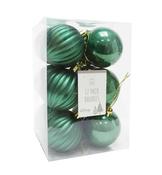 12 Pack Dark Green 60mm Baubles image
