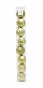 8 Pack 80mm Champagne Baubles image