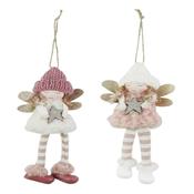 Hanging Fairy Woolly Decoration 6x20cm 2 Assorted image