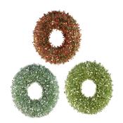 Green Tinsel Wreath 50cm with Star 3 Assorted image