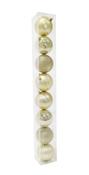 8 Pack 80mm Champagne Baubles image