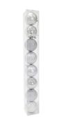 8 Pack 80mm Silver Baubles image