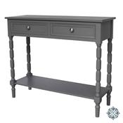 Lincoln 2 Drw Console Table Carbon Grey image
