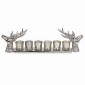 Reindeer 6 Tealight Holder Aluminium L56cm image