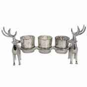 Reindeer 3 Tealight Holder L30.5cm image