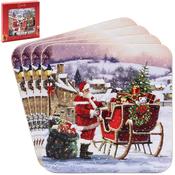 Santa Coasters Set of 4 image